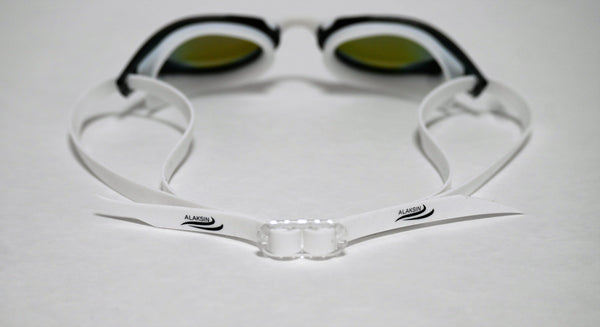 Lunettes de natation LYNXA SPEED 1 - Blanc bleu