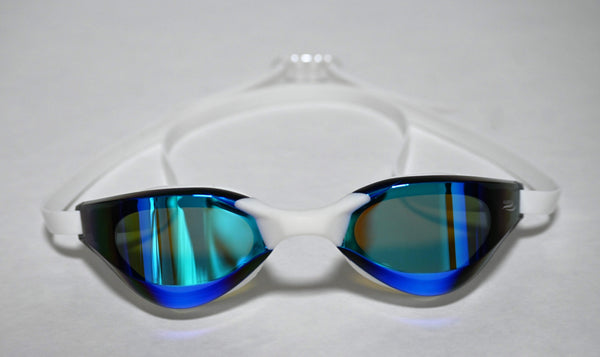 Lunettes de natation LYNXA SPEED 1 - Blanc bleu