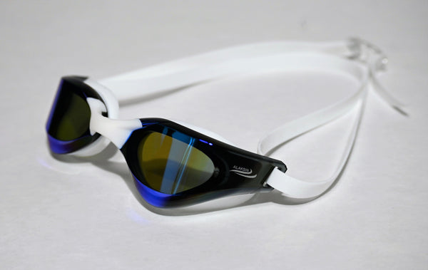 Lunettes de natation LYNXA SPEED 1 - Blanc bleu